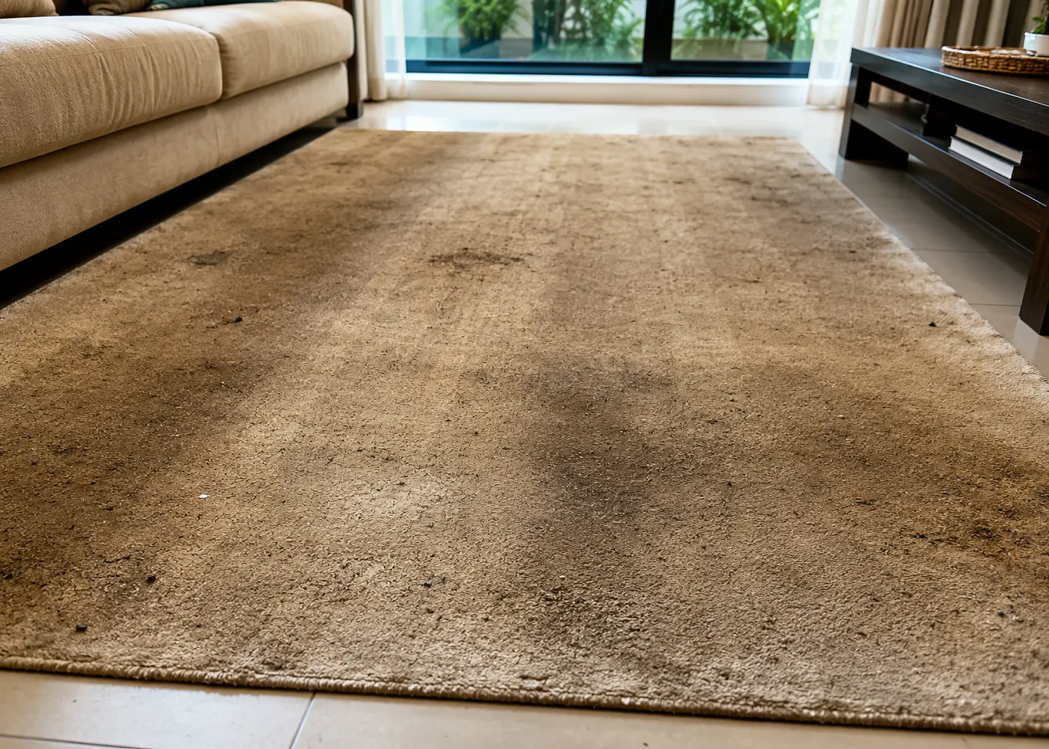 Carpet cleaning before