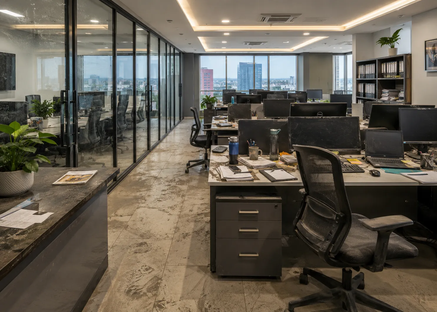 Office cleaning before