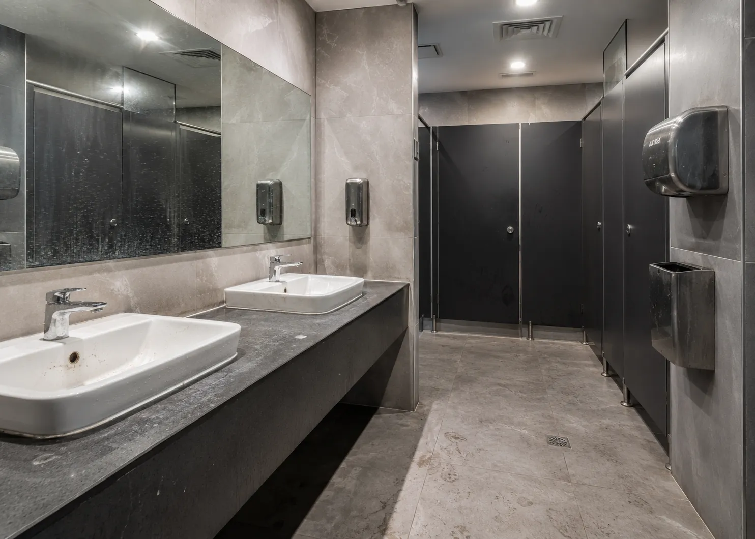 Washroom sanitisation — corporate office before